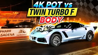 4K POT VS TWIN TURBO F BODY [upl. by Shuman254]