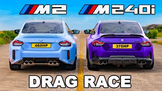 AWD BMW M240i v RWD BMW M2 DRAG RACE [upl. by Eiboh]