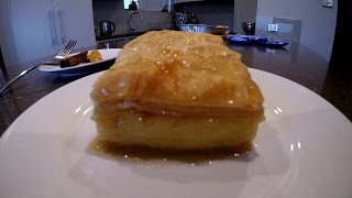 How to make Galaktoboureko Greek Custard Pastry [upl. by Conrad]