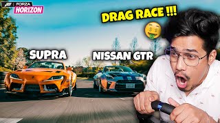 BEAST SUPRA VS NISSAN GTR  DRAG RACE 🤑 [upl. by Odo]