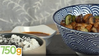 Recette de Petits poulpes rôtis à la sauce pimentée et légumes sautés  750g  EXPRESS [upl. by Ylatan]