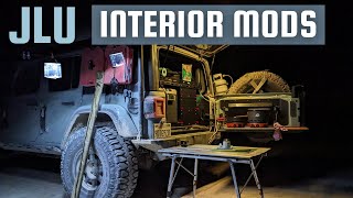 Jeep JLU Interior mods for overlanding and camping with the dogs [upl. by Oxford60]