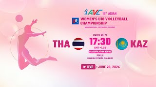 LIVE  THA VS KAZ  15th Asian Womens U18 Volleyball Championship [upl. by Chaiken]