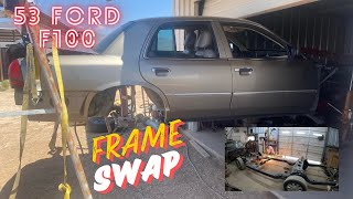 53 Ford F100 frame swap The beginning [upl. by Dee Dee]