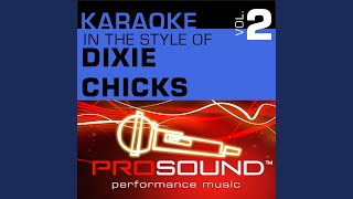 Landslide Karaoke With Background Vocals In the style of Dixie Chicks [upl. by Nemad]