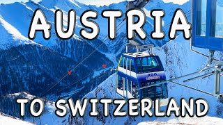 Ski from Austria to Switzerland  Smugglers Run in Ischgl and Samnaun ⛷ [upl. by Erminie]