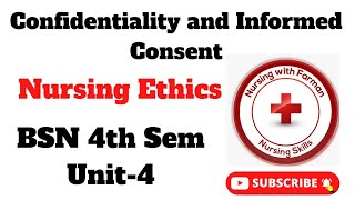 Confidentiality and Informed Consent  Nursing ethics in UrduHindi  Nursing Ethics Chap  4 [upl. by Aletse305]