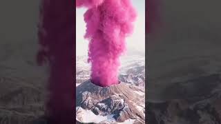 The Popocatepetl volcano has gained widespread clouds of pink smoke [upl. by Bellamy427]