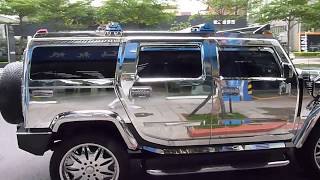 HEXIS 電鍍銀悍馬Chrome Hummer H2台北松江路508威余隔熱紙426專業施工 [upl. by Eittod]