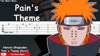 Naruto Shippuden OST  Pains Theme Girei Guitar Tutorial [upl. by Etteneg]