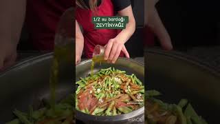 ZEYTİNYAĞLI TAZE FASULYE 👩‍🍳 FASULYE PİŞİRMEYE KORKMA 💯ÖĞREN HEP YAPARSIN🥰 [upl. by Junia12]