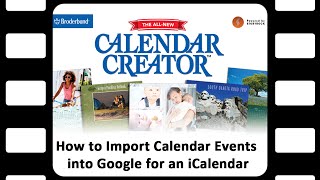 Import Calendar Events into Google for an iCalendar [upl. by Adlaremse]