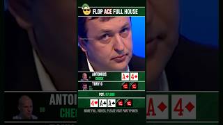 Flop Ace full house😲 poker [upl. by Ainesy]