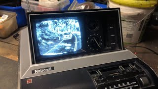 National TR475U 70s 12v Popup Tv working Great [upl. by Nodyroc70]