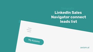 How to automate connections on LinkedIn Sales Navigator [upl. by Oiligriv]