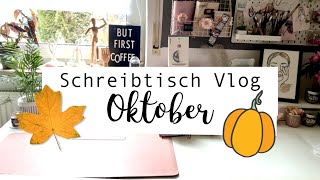 Schreibtisch Vlog Oktober 2023  Action Haul  Aquarell Herbstblätter  Abreißkalender Small Things [upl. by Thanos]