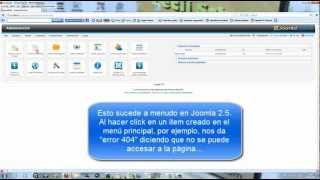 Joomla 25 Cómo solucionar el Error 404 que impide ver articulos creados [upl. by Harrow]