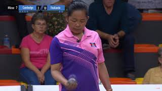 PétanqueTrophée LEquipe Doublette Femmes2ème demifinal Cambodge vs Thailande [upl. by Hunfredo]