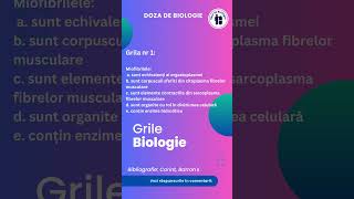 Grile admitere medicină Doza de Biologie dozadebiologie admitere medicina bacalaureat shorts [upl. by Meil]