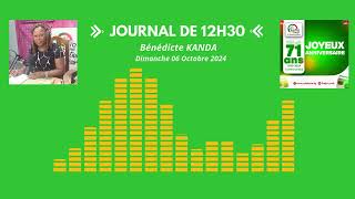 JOURNAL DE 12H30 Bénédicte KANDA 06 10 24 [upl. by Ayamat]