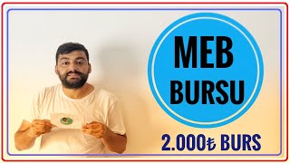 2000₺ BURS MÜJDESİ  MEB BURSU HANGİ BÖLÜMLERE MEB BURSU VERİLİR MEB BURS BAŞVURUSU [upl. by Shamrao]