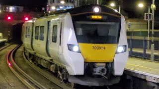 Thameslink Class 700 EMU Train 700034 Arriving And Departing From Gravesend Station 28324 [upl. by Sicnarf]