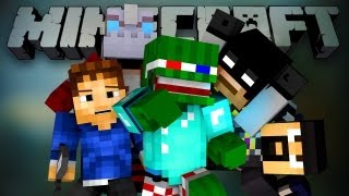 PROTECT THE WATERMELON Minecraft Castle Defense with friends [upl. by Previdi]