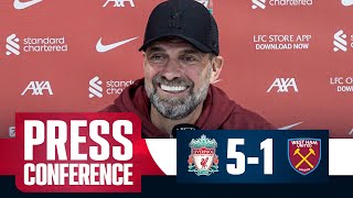 Klopp Calls Out Anfield ATMOSPHERE  Liverpool 51 West Ham  LFC Press Conference [upl. by Enilec399]