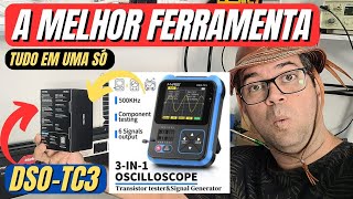 TC3 O Melhor testador de componentes com Osciloiscópio e Gerador de Sinais  DSOTC3 FNIRSI [upl. by Tann]