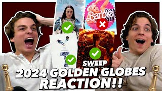 2024 Golden Globe Winners REACTION [upl. by Attecnoc339]