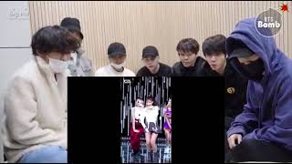 bts reaction to jennie fancam pretty savage stage mix [upl. by Einhapets]