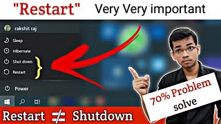 FIX  Laptop Speed amp Problems  Restart Vs Shutdown  HINDI [upl. by Nerland902]