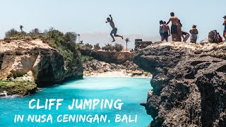 CLIFF JUMPING IN NUSA CENINGAN BALI [upl. by Petulah]