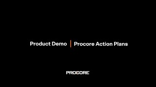 Action Plans Demo Procore Groundbreak 2020 Breakout [upl. by Anivel422]