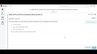 Qualys Web Application Scanning WAS Updated Exam 20 Live Question amp Answers  Passed  qualy [upl. by Moss]