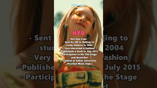 HYO PROFILE amp FACTS shorts hyo hyoyeon 효연 snsd 소녀시대 소원 soloist kpop [upl. by Chet]