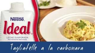 🍝 Tagliatelle a la carbonara  Recetas Nestlé IDEAL [upl. by Brita]