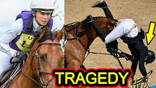 Tragedy  Equestrian star Georgie Campbell dies after fall during Bicton International Horse Trials [upl. by Zumstein9]