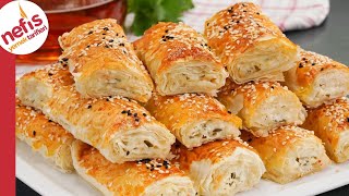 AŞIRI KOLAY👌🏻😍 Çıtır Çıtır Peynirli Börek Tarifi Baklavalık Yufkadan [upl. by Annoyed]