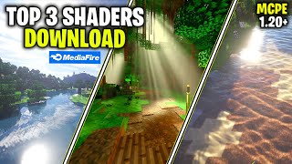 Top 3 SHADERS RELISTAS e LEVES para Minecraft pe 120 rodam em qualquer Celular 2023 [upl. by Phillie]