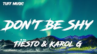 Tiësto amp Karol G  Dont Be Shy LyricsLetra [upl. by Rebmyk]