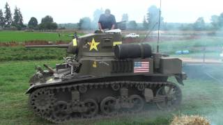 M3 A1 Stuart tank firing [upl. by Onateyac633]