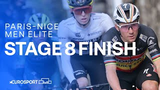 A FRANTIC finale in Nice 🔝  Stage 8 Finish ParisNice 2024  Eurosport Cycling [upl. by Hamrnand]