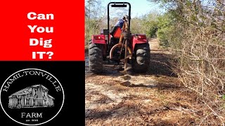 How to use a tractor POST HOLE DIGGER 3 point hitch Auger on a Hobby farm [upl. by Eiramassenav]