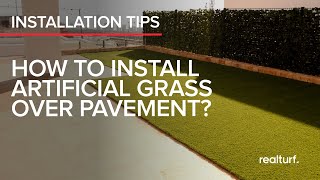 Install artificial turf over pavement [upl. by Richara]