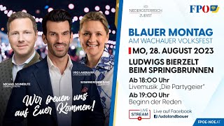 Blauer Montag der FPÖ am Wachauer Volksfest [upl. by Alarice]