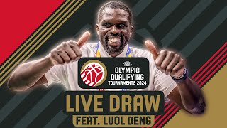 LIVE DRAW  FIBA Olympic Qualifying Tournaments 2024 [upl. by Kushner]