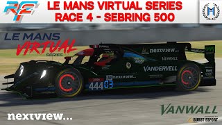 Le Mans Virtual Series  Sebring 500 on rFactor 2 [upl. by Noxaj]