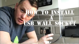 USB WALL SOCKET Installation “How To Fit” Replace Old Switch DIY LAP SCREWFIX Review [upl. by Mairem]