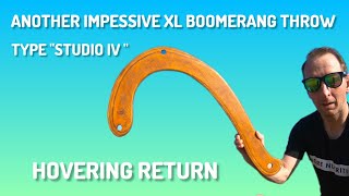 XL Boomerang throw with hovering return 🪃 boomerang diy [upl. by Kimberly992]